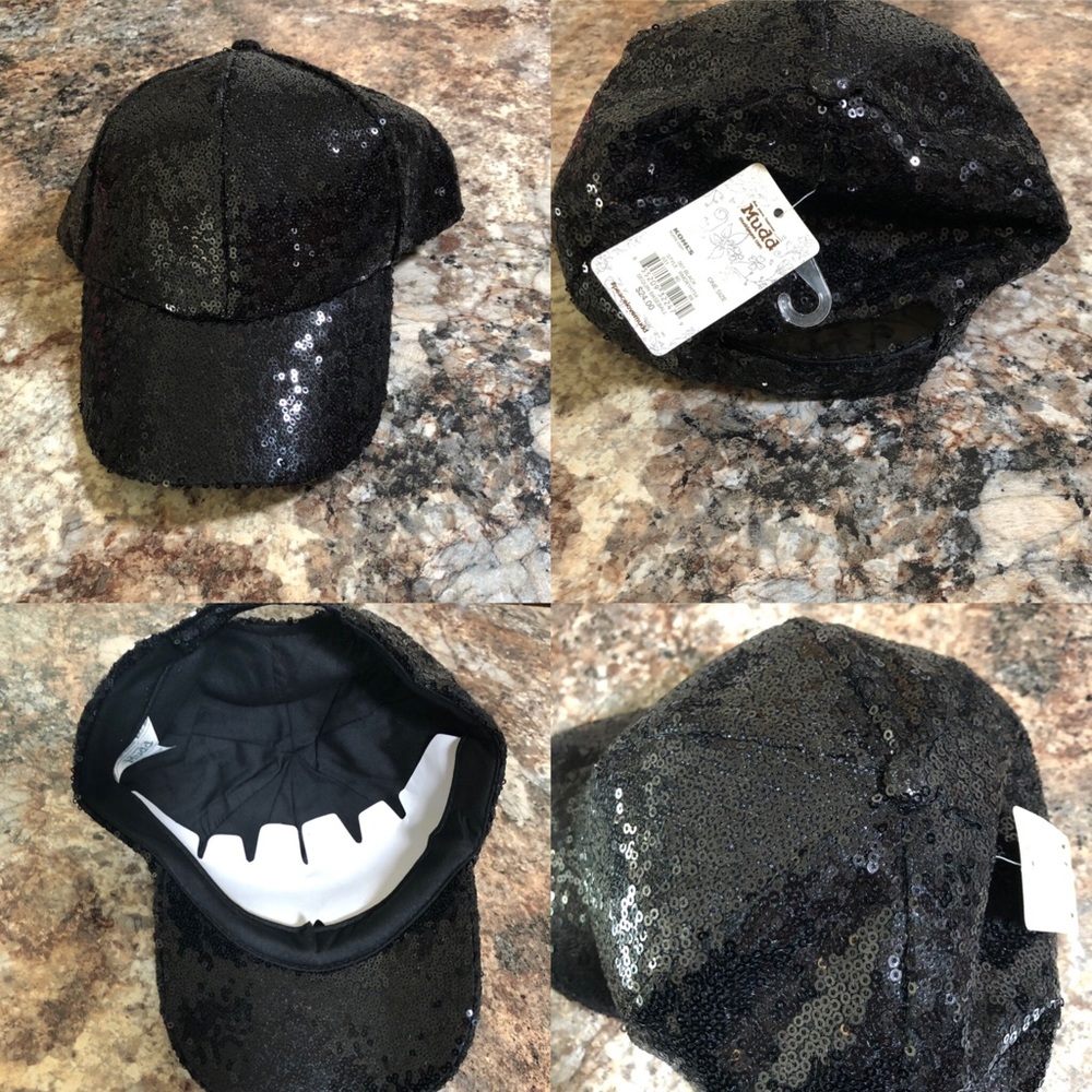 Brand new, Mudd black sequined cap/hat
